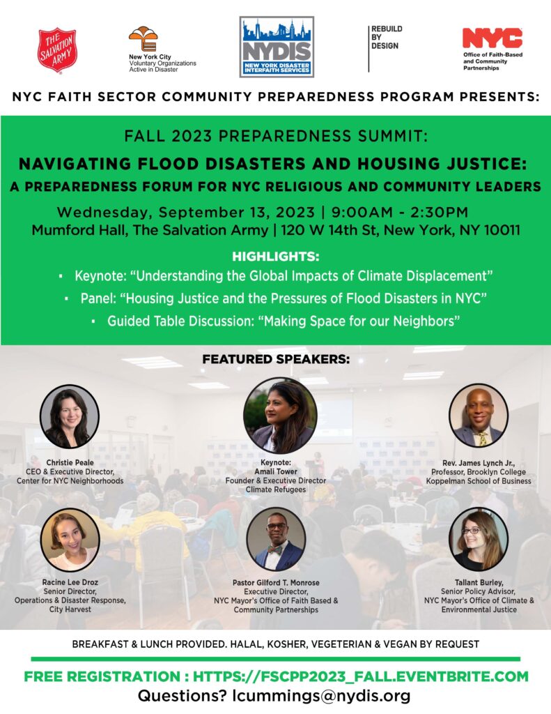 Navigating Flood Disasters and Housing Justice: A Preparedness Forum for NYC Religious and Community Leaders