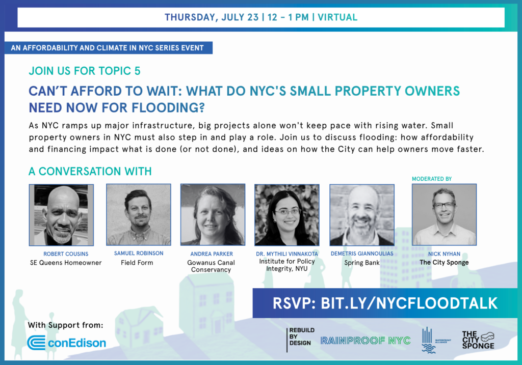 Can’t Afford to Wait: What do NYC’s Small Property Owners Need Now for Flooding?